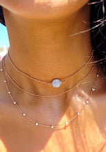 Load image into Gallery viewer, Gemstone Choker - Rainbow Moonstone