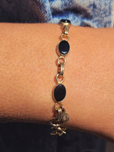Load image into Gallery viewer, Onyx Gold Filled Bracelet-  Estate