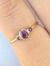 Load image into Gallery viewer, Dainty Garnet Ring - 14K Yellow Gold - Estate