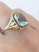 Load image into Gallery viewer, Lemon Quartz Gold Ring - 14K Yellow Gold - Estate