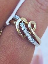 Load image into Gallery viewer, Heart Crossover Estate Ring - 10k Yellow Gold - Estate