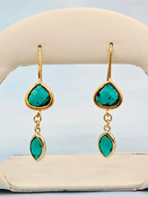 Load image into Gallery viewer, Emerald French Hook Earrings *Limited Edition*
