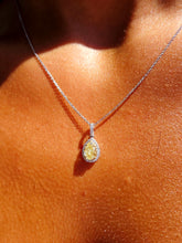 Load image into Gallery viewer, Yellow Diamond Necklace - 14k White Gold