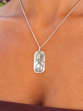 Load image into Gallery viewer, Infinity Love Tag Necklace - Sterling Silver