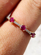 Load image into Gallery viewer, Ruby and Diamond Band/Ring- 14K Yellow Gold