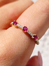 Load image into Gallery viewer, Ruby and Diamond Band/Ring- 14K Yellow Gold
