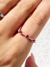 Load image into Gallery viewer, Ruby and Diamond Band/Ring- 14K Yellow Gold
