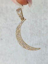 Load image into Gallery viewer, Diamond Crescent Moon Pendant with Diamond Bale