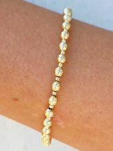 Load image into Gallery viewer, Disco Diamond Cut Ball Bracelet- 14K Yellow Gold