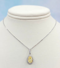 Load image into Gallery viewer, Yellow Diamond Necklace - 14k White Gold