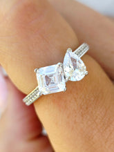 Load image into Gallery viewer, Toi et Moi CZ Ring - Sterling Silver