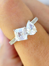 Load image into Gallery viewer, Toi et Moi CZ Ring - Sterling Silver