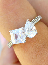 Load image into Gallery viewer, Toi et Moi CZ Ring - Sterling Silver