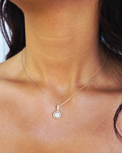 Load image into Gallery viewer, Cluster Diamond Pendant Necklace -14K Yellow Gold