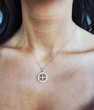 Load image into Gallery viewer, Diamond Compass Necklace - 14K Yellow Gold