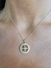 Load image into Gallery viewer, Diamond Compass Necklace - 14K Yellow Gold