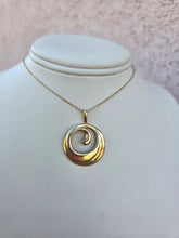 Load image into Gallery viewer, Gold Wave Pendant Necklace - 14K Yellow Gold