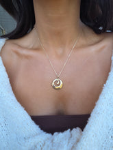Load image into Gallery viewer, Gold Wave Pendant Necklace - 14K Yellow Gold