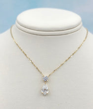 Load image into Gallery viewer, 1.35 Carat Lab Diamond Drop Necklace - 14K Yellow Gold