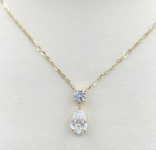 Load image into Gallery viewer, 1.35 Carat Lab Diamond Drop Necklace - 14K Yellow Gold