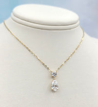Load image into Gallery viewer, 1.35 Carat Lab Diamond Drop Necklace - 14K Yellow Gold