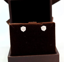 Load image into Gallery viewer, 1 Carat Lab Created Diamond Stud Earrings with Martini Setting - 14K White Gold