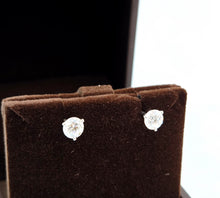 Load image into Gallery viewer, 1 Carat Lab Created Diamond Stud Earrings with Martini Setting - 14K White Gold