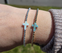 Load image into Gallery viewer, "Opal Cross" Beaded Bracelet - Our Whole Heart