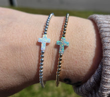 Load image into Gallery viewer, "Opal Cross" Beaded Bracelet - Our Whole Heart