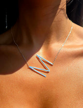 Load image into Gallery viewer, “M” Initial Silver Plated Necklace