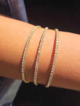 Load image into Gallery viewer, Triple Flex Bangle Bracelet with Rhinestones