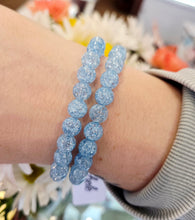 Load image into Gallery viewer, Ice Blue Crackle Beaded Bracelet - Elena Michele