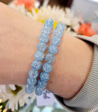 Load image into Gallery viewer, Ice Blue Crackle Beaded Bracelet - Elena Michele