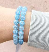 Load image into Gallery viewer, Ice Blue Crackle Beaded Bracelet - Elena Michele
