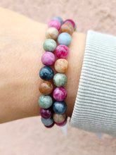 Load image into Gallery viewer, Multicolor Jade Beaded Bracelet - Elena Michele