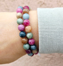 Load image into Gallery viewer, Multicolor Jade Beaded Bracelet - Elena Michele