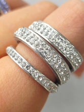 Load image into Gallery viewer, Clear Ombre Crystal Triple Ring - Sterling Silver