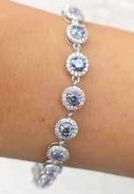 Load image into Gallery viewer, Mystic Topaz &amp; CZ Bracelet - Sterling Silver
