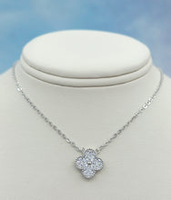 Load image into Gallery viewer, Pave CZ Clover Necklace - Sterling Silver