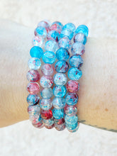Load image into Gallery viewer, Patriotic Red, White &amp; Blue Crackle Quartz Stacker - Elena Michele