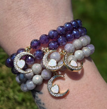 Load image into Gallery viewer, Mystic Dark Amethyst Opal Moon- Elena Michele