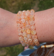 Load image into Gallery viewer, Peach Crackle Quartz Beaded Bracelet - Elena Michele