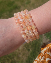 Load image into Gallery viewer, Peach Crackle Quartz Beaded Bracelet - Elena Michele