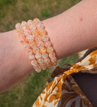 Load image into Gallery viewer, Peach Crackle Quartz Beaded Bracelet - Elena Michele