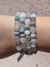 Load image into Gallery viewer, Gray Mixed Gemstone Stacker - Elena Michele