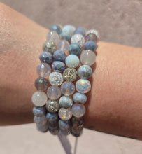 Load image into Gallery viewer, Gray Mixed Gemstone Stacker - Elena Michele