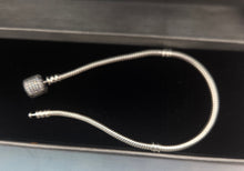Load image into Gallery viewer, Pave Silver Bead Charm Bracelet