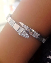 Load image into Gallery viewer, Snake Wrap Flex Bangle - Sterling Silver