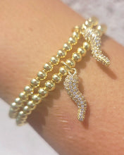Load image into Gallery viewer, Pave Italian Horn "Cornicello" Stretchy Bracelet - Love Lisa