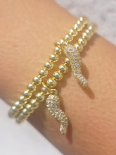 Load image into Gallery viewer, Pave Italian Horn "Cornicello" Stretchy Bracelet - Love Lisa